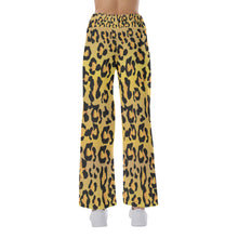 Load image into Gallery viewer, All-Over Print (AOP) Women&#39;s High-Waisted Straight-Leg Trousers - Leopard Spots
