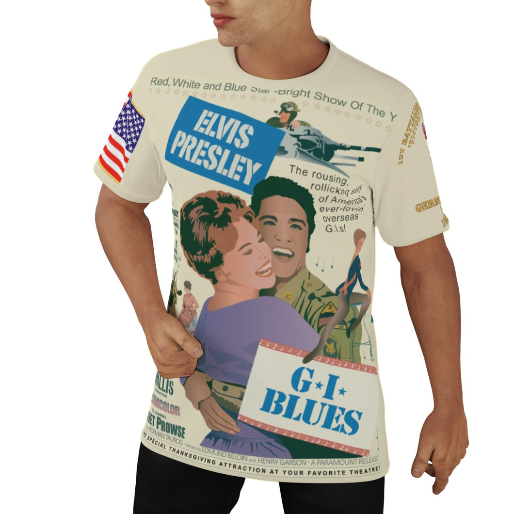 All-Over Print Men's O-Neck T-Shirt - AOP - GI Blues - In Germany in the Army Veteran - 1958 - 1960