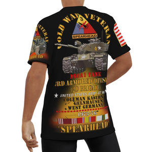 All-Over Print Men's O-Neck T-Shirt - Cold War Vet - 3rd Armored Division (Spearhead), Gelnhausen