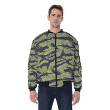 Load image into Gallery viewer, Men&#39;s AOP Bomber Jacket - Vietnam Military Tiger Stripe Jungle Camouflage
