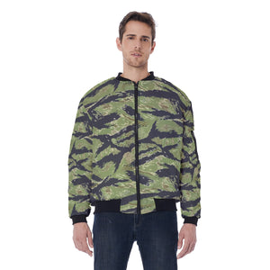 Men's AOP Bomber Jacket - Vietnam Military Tiger Stripe Jungle Camouflage