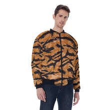 Load image into Gallery viewer, All-Over Print Men&#39;s Bomber Jacket - Vietnam Tiger Stripe Orange X 300
