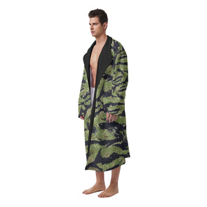 Vietnam Tiger Stripe - AOP Men's Heavy Fleece Robe