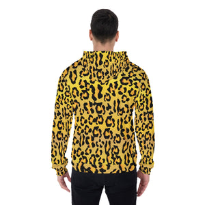 All-Over Print Men's Pullover Hoodie - Leopard Spots