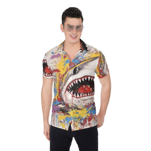 All-Over Print Men's Shirt - Shark