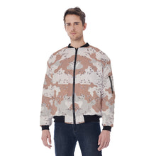 Load image into Gallery viewer, All-Over Print Men&#39;s Bomber Jacket - Beach Desert Camo Design
