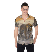 Load image into Gallery viewer, All-Over Print Men&#39;s Shirt - Tiger walking
