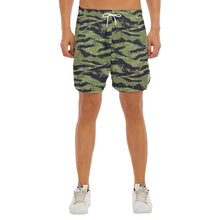 Load image into Gallery viewer, Vietnam Tiger Stripe - AOP - Side Split Running Shorts
