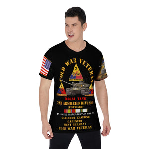 All-Over Print Men's O-Neck T-Shirt - Cold War Vet - 2nd Armored Division - Garlstedt, Germany - M60A1 Tank