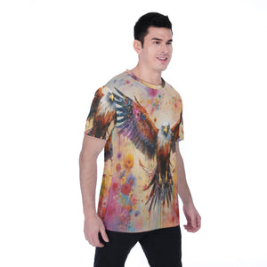 Painted Tree - Red Eagle - All-Over Print Men's T-shirt | Birdseye