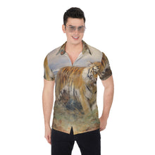 Load image into Gallery viewer, All-Over Print Men&#39;s Shirt - Tiger Design
