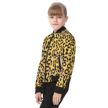 Load image into Gallery viewer, All-Over Print (AOP) Kid&#39;s Bomber Jacket - Leopard Spots
