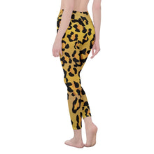 Load image into Gallery viewer, All-Over Print (AOP) Women&#39;s High Waist Leggings | Side Stitch Closure - Leopard Spots
