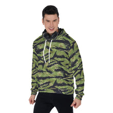 Load image into Gallery viewer, All-Over Print Men&#39;s Pullover Hoodie - Military Tiger Stripe Jungle Camouflage
