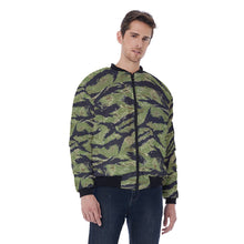 Load image into Gallery viewer, Men&#39;s AOP Bomber Jacket - Vietnam Military Tiger Stripe Jungle Camouflage
