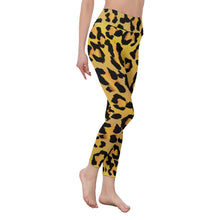 Load image into Gallery viewer, All-Over Print (AOP) Women&#39;s High Waist Leggings | Side Stitch Closure - Leopard Spots
