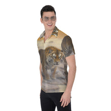 Load image into Gallery viewer, All-Over Print Men&#39;s Shirt - Tiger walking
