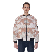 Load image into Gallery viewer, All-Over Print Men&#39;s Bomber Jacket - Beach Desert Camo Design
