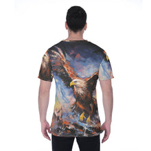 Load image into Gallery viewer, Painted Tree - Right War Eagle - All-Over Print Men&#39;s T-shirt | Birdseye
