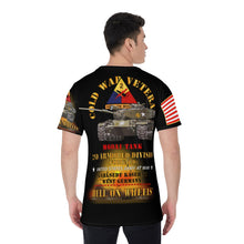 Load image into Gallery viewer, All-Over Print Men&#39;s O-Neck T-Shirt - Cold War Vet - 2nd Armored Division - Garlstedt, Germany - M60A1 Tank
