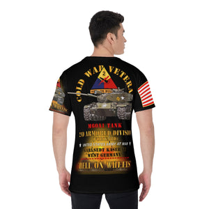 All-Over Print Men's O-Neck T-Shirt - Cold War Vet - 2nd Armored Division - Garlstedt, Germany - M60A1 Tank