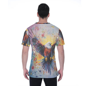 Painted Tree- Color Eagle - All-Over Print Men's T-shirt | Birdseye