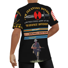 Load image into Gallery viewer, All-Over Print Men&#39;s O-Neck T-Shirt - Army - 7th Infantry Division - Bayonet Division - Fort Ord, CA
