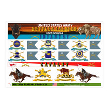 Load image into Gallery viewer, Horizontal Matte Poster - United States Army &quot;Buffalo Soldier&quot; Unit Insignia - Infantry and Cavalry
