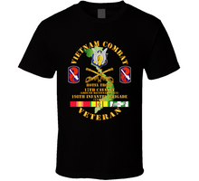 Load image into Gallery viewer, Army - Vietnam Combat Cavalry Vet W Hotel Troop - 17th Air Cav - 198th Inf Bde Lt  Ssi W Svc T Shirt
