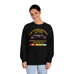 Unisex Classic Long Sleeve T-Shirt - Army - F Troop, 4th Cavalry, Hunter Killer Team, Vietnam War with Vietnam Service Ribbons