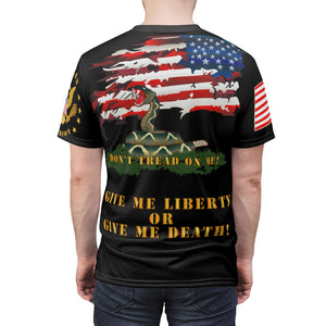 All Over Printing - American Patriot - Spirit of 76 - Don't Tread on Me - Tattered US Flag