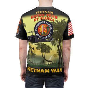 All Over Printing - Army - Special Forces - Recon Team - RT Alaska with Rappel Infiltration with Vietnam War Ribbons - Vietnam