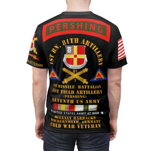 All Over Printing - 1st Battalion, 81st Artillery, 56th Artillery - PERSHING Wackernheim, Germany with COLD War Service