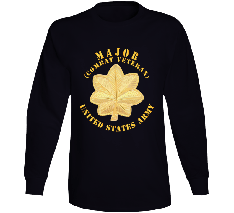 Army - Major - Maj - Combat Veteran - V1 Long Sleeve