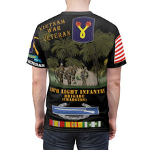 Load image into Gallery viewer, All Over Printing - Army - 196th Light Infantry Brigade - Vietnam War Veteran with Jungle Patrol, Combat Infantryman Badge and Vietnam Service Ribbons
