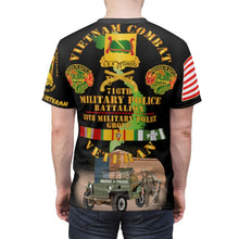 Load image into Gallery viewer, All Over Printing - Army - Vietnam Combat Veteran - 716th  Military Police Battalion, 89th Military Police Group with Vietnam Service Ribbons
