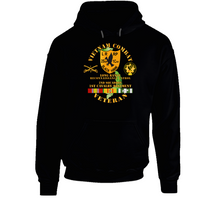 Load image into Gallery viewer, Army - Vietnam Combat Veteran - 2nd Squadron, 1st Cav Regt  Lrrp - Black Hawk W Vn Svc Hoodie
