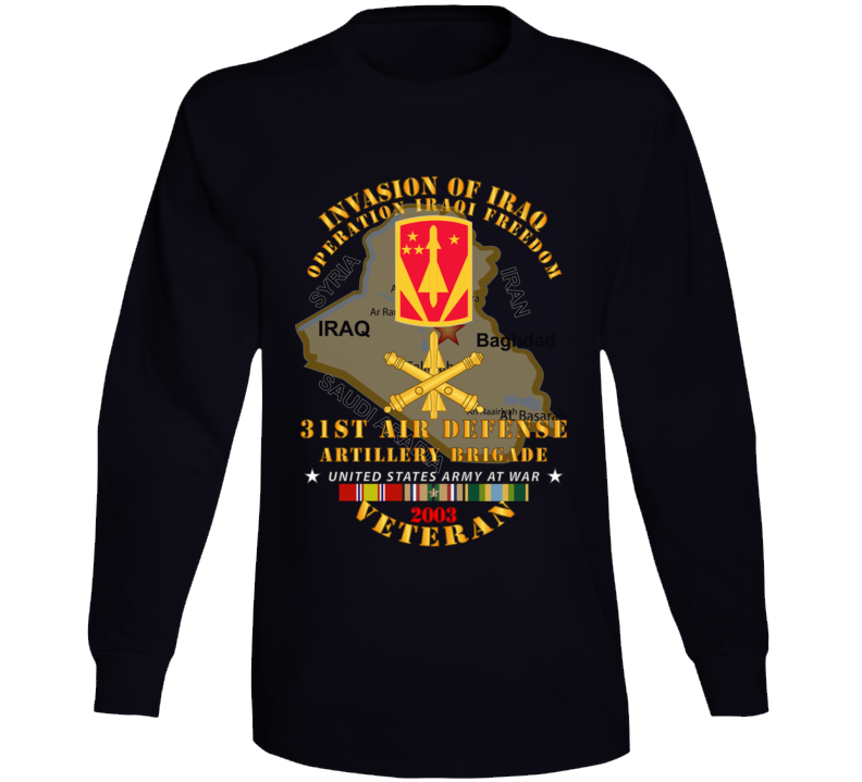 Army - 31st Air Defense Artillery Bde - Oif - Invasion - 2003 W Iraq Svc Long Sleeve
