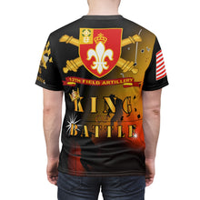 Load image into Gallery viewer, All Over Printing - Army - 12th Field Artillery Regiment with Artillery Branch  Ribbon - King of Battle - Back Light
