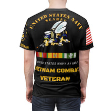 Load image into Gallery viewer, All Over Printing - Vietnam Combat Veteran with US Navy Seabee Vietnam war Service Ribbons
