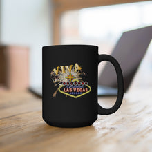 Load image into Gallery viewer, Black mug 15oz -  City - Las Vegas - Sign - VIVA
