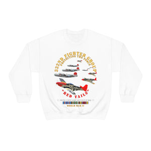 Unisex Heavy Blend Crewneck Sweatshirt - Army - AAC - 332nd Fighter Group - Red Tails - Protect Force