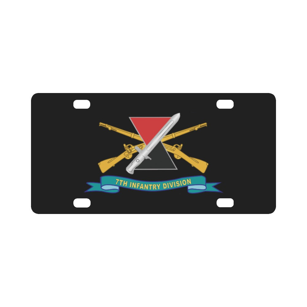 Army - 7th Infantry Division - DUI w Br - Ribbon X 300 Classic License Plate