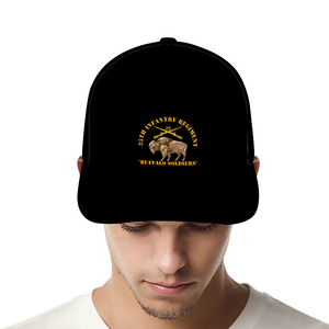25th Infantry Regiment "Buffalo Soldiers" with Buffalo AOP Unisex Adjustable Curved Bill Baseball Hat