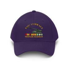 Load image into Gallery viewer, Twill Hat - Army - M107 - 175mm Gun - Vietnam Vet w VN SVC - Hat - Direct to Garment (DTG) - Printed
