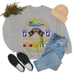 Unisex Heavy Blend Crewneck Sweatshirt - Army - Vietnam Combat Vet - N Co 75th Infantry (Ranger) - 173rd Airborne Bde SSI