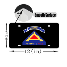 Load image into Gallery viewer, [Made in USA] Custom Aluminum Automotive License Plate 12&quot; x 6&quot; - Army - 7th United States Army  w 7 Steps Hell w Scroll
