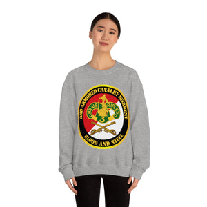 Unisex Heavy Blend Crewneck Sweatshirt - Army - 3rd Armored Cavalry Regiment DUI - Red White - Blood and Steel