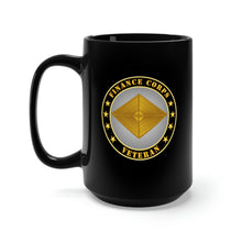 Load image into Gallery viewer, Black Mug 15oz - Army - Finance Corps Veteran
