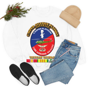 Unisex Heavy Blend Crewneck Sweatshirt - Army - Casper Aviation Platoon - Vietnam Veteran - w Txt